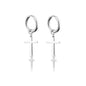 New Punk Stainless Steel Chain Hoop Earrings For Women Men 2021 Trendy Goth Pop Hip Hop Pendants Ear Jewelry Accessories Earring