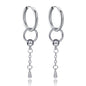 New Punk Stainless Steel Chain Hoop Earrings For Women Men 2021 Trendy Goth Pop Hip Hop Pendants Ear Jewelry Accessories Earring