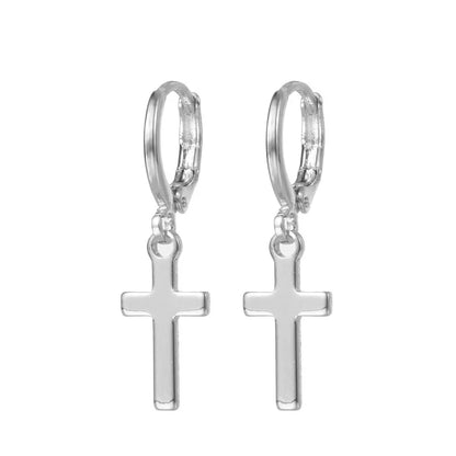 Simple Silver Color Star Earrings for Women Opal Stone Heart Hoop Earrings Punk Y2K Cute Daily Wear Jewelry Party Gifts