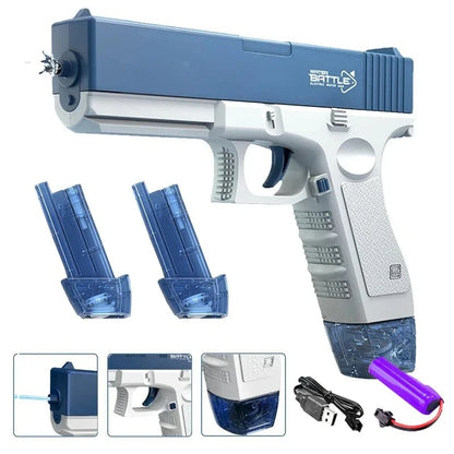 Pistola de agua eléctrica, totalmente automática, juguete de tiro, ideal para la playa, el verano y actividades al aire libre. Regalo perfecto para niños y adultos. Modelo M416.