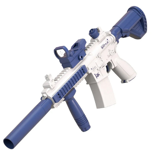 Pistola de agua eléctrica, totalmente automática, juguete de tiro, ideal para la playa, el verano y actividades al aire libre. Regalo perfecto para niños y adultos. Modelo M416.