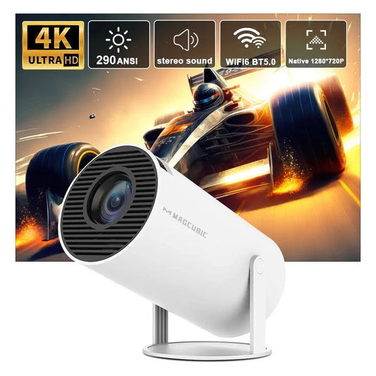 Proyector Magcubic HY300 Pro 4K Android 11 Dual Wifi6 290ANSI Allwinner H713 BT5.0 1080P 1280*720P para cine en casa y exteriores