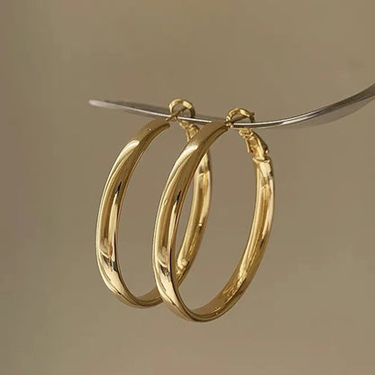 Fashion Large Flat Hoop Earrings Geometric Big Circle Earrings for Women Exaggerate Circle Brincos Punk OL Style Trendy Jewelry