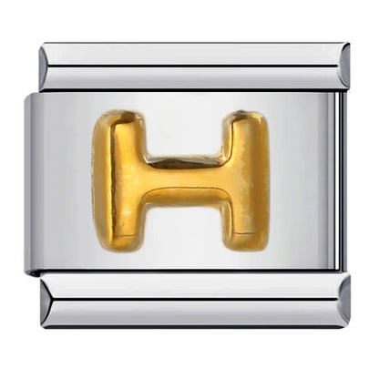 Trendy Italian Charms Bracelet 26 English A-Z Letter Name Custom Gold Color DIY Jewelry Making Gift Hand Bangle Chain Jewellry