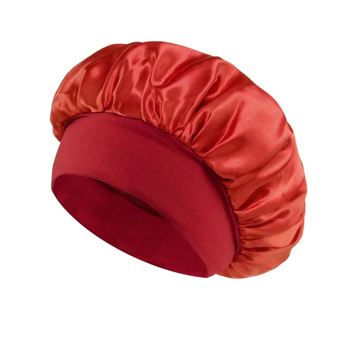 Gorro de satén para mujer, ideal para dormir y cuidar el cabello. Gorro de seda de ala ancha con banda elástica suave.