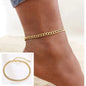 Snake Chain Anklet for Women Girls Adjustable Summer Beach Chain Anklet Bracelet Mother's Day Gifts Stainless Steel Not Allergic
