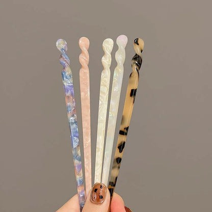 Vintage Chinese Style Hair Sticks for Women Girls Fashion Acetate Chopstick Shaped Hair Clips Pins Jewelry Hair Accessories