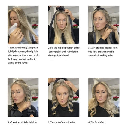 Diadema rizadora sin calor, rulos de cinta de seda para rizos, diadema suave para dormir, rizadores de cabello para cabello suelto, herramientas para peinar el cabello