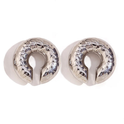 1 Pair Smooth Circle C Shape Clip Earrings For Women Lightweight Without Piercing Cartilage Ear Cuff Gold Silver Color Earrings