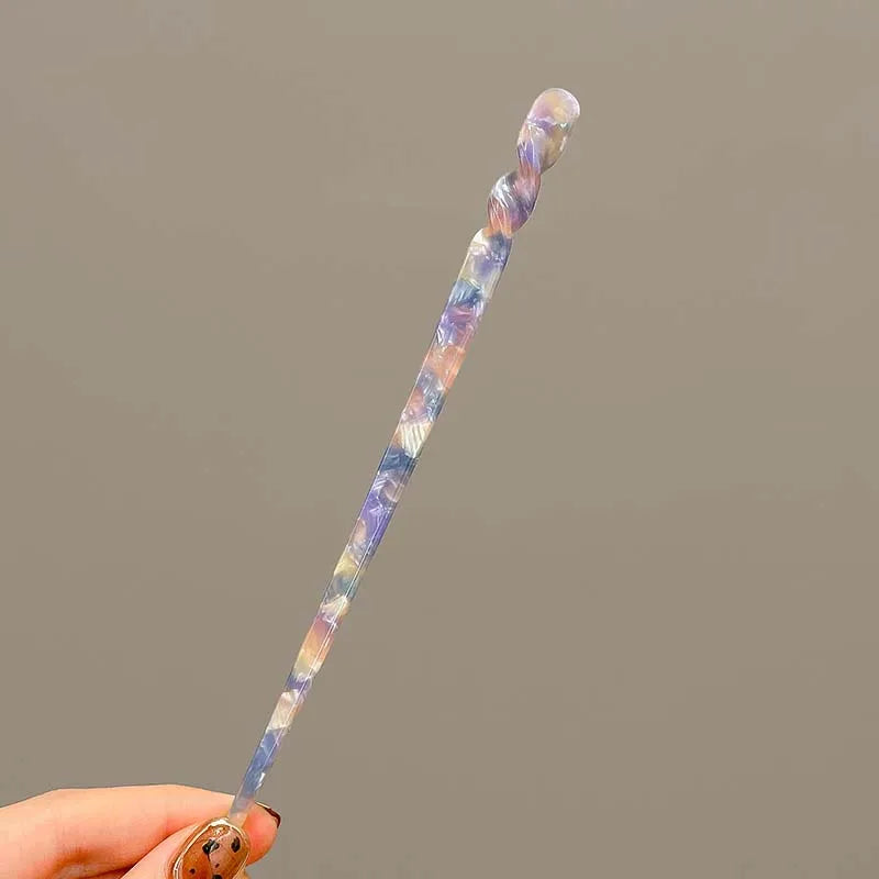 Vintage Chinese Style Hair Sticks for Women Girls Fashion Acetate Chopstick Shaped Hair Clips Pins Jewelry Hair Accessories