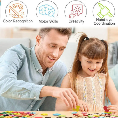 Rompecabezas de madera para niños de 3 años con letras y números. Juguetes educativos Montessori para aprender el abecedario. Regalo preescolar.