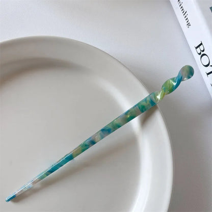 Vintage Chinese Style Hair Sticks for Women Girls Fashion Acetate Chopstick Shaped Hair Clips Pins Jewelry Hair Accessories