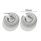 1 Pair Smooth Circle C Shape Clip Earrings For Women Lightweight Without Piercing Cartilage Ear Cuff Gold Silver Color Earrings