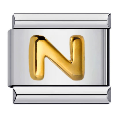 Trendy Italian Charms Bracelet 26 English A-Z Letter Name Custom Gold Color DIY Jewelry Making Gift Hand Bangle Chain Jewellry