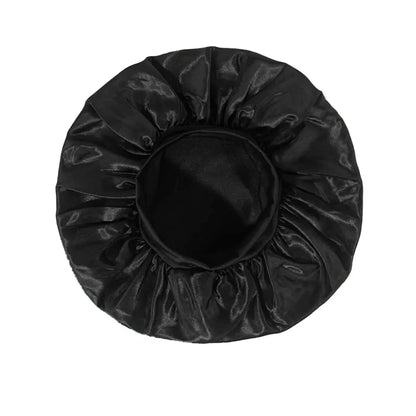 Gorro de satén para mujer, ideal para dormir y cuidar el cabello. Gorro de seda de ala ancha con banda elástica suave.
