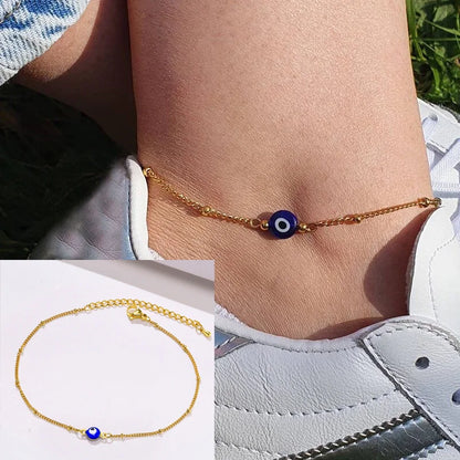 Snake Chain Anklet for Women Girls Adjustable Summer Beach Chain Anklet Bracelet Mother's Day Gifts Stainless Steel Not Allergic