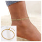 Snake Chain Anklet for Women Girls Adjustable Summer Beach Chain Anklet Bracelet Mother's Day Gifts Stainless Steel Not Allergic