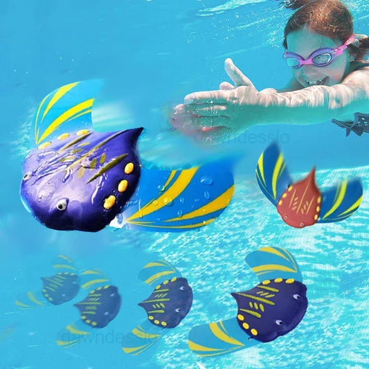 Mantarrayas hidrodinámicas que avanzan: juguetes acuáticos para bebés y niños pequeños. Ideales para jugar en la playa o la piscina. Incluyen modelos de peces de juguete.